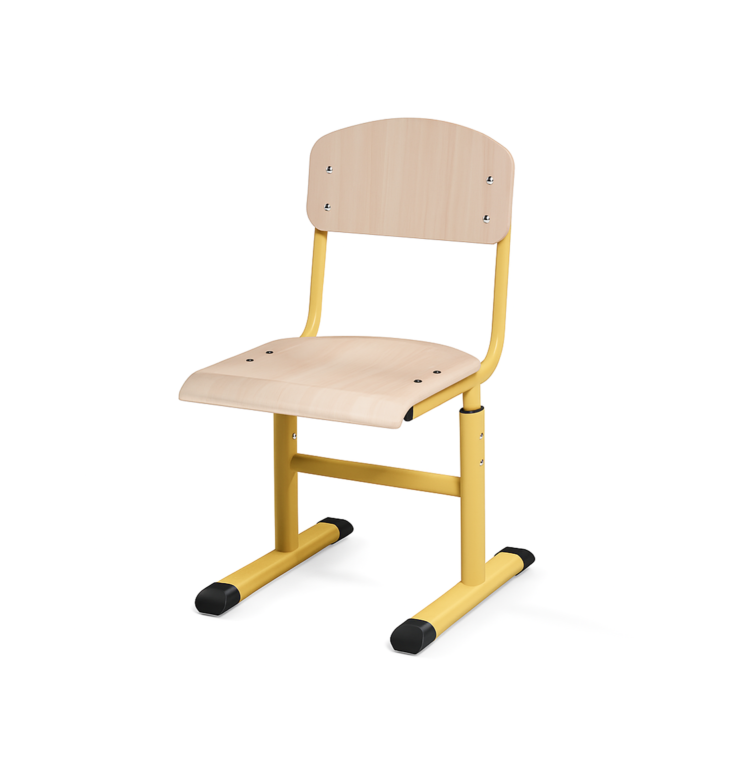 Стілець Т-подіб. АНШАР ГРУП (132452HPL), на ПОСИЛЕНІЙ плоскоовал. трубі з РЕГУЛ. ПО ГЛИБИНІ, 360х380-415х710-790мм (опція р.г.№2) №3-5, з покриттям пластик. HPL